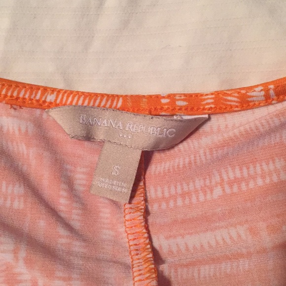 ! BR orange/white pattern sleeveless blouse - Picture 6 of 7